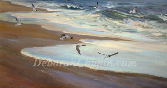 Master Artist Deborah Chapin, seascapes, marine paintings, beach scenes and landscape gallery, http://gallery.deborahchapin.com