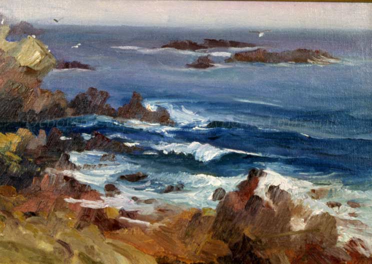 Morning Mist, 12x16 plein air oil by Deborah Chapin Part of Video Series of paintings painted on location in Brittany see You Tube video at http://gallery.deborahchapin.com