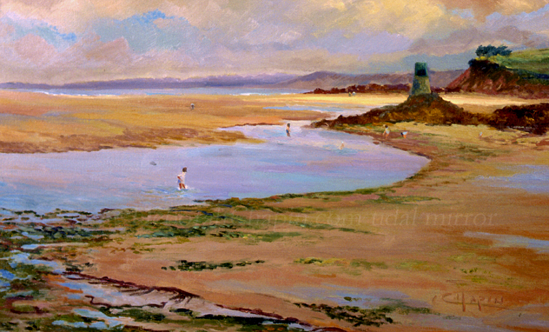 After the Storm, 21x34 plein air oil, Brittany Series, Deborah Chapin, painted on the Brittany Coast. Exhibited at Mystic Gallery, Mystic Seaport Museum