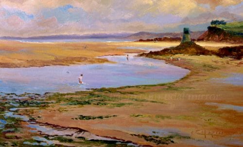 Plein air oil painting, Deborah Chapin, After the Storm 21x34 oil