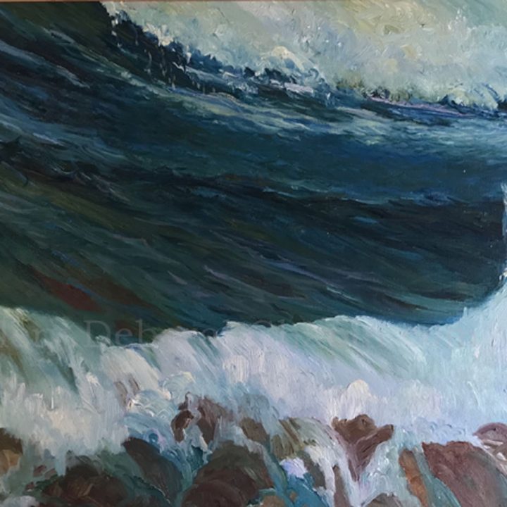 Original Paintings: Les Vagues, 21x34, plein air oil by Deborah Chapin
