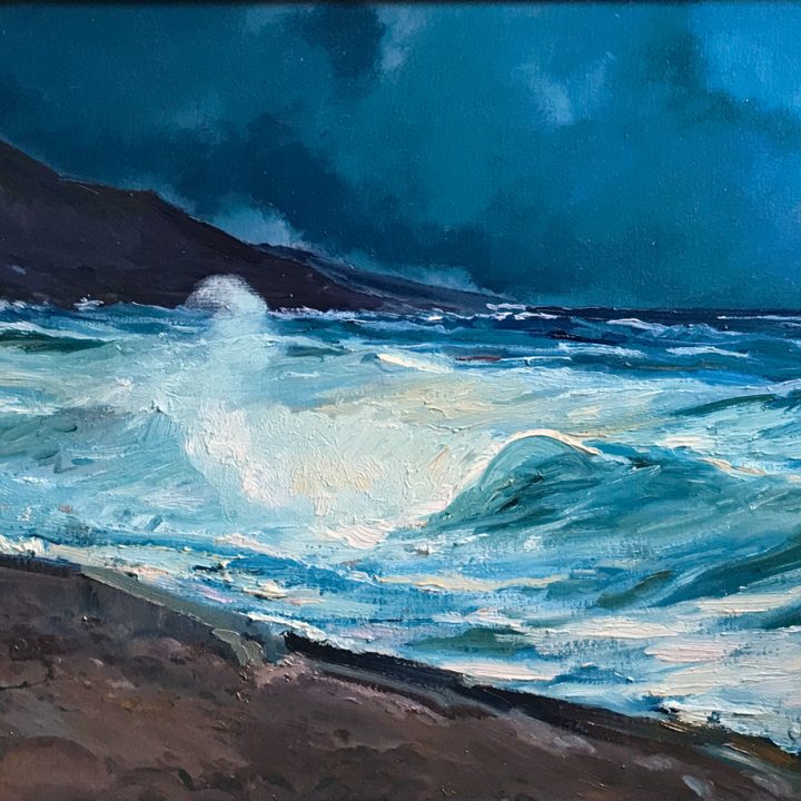 Blue Indigo, Master Marine Surf Painting, Exhibited Ketterer Kunst Hamburg Germany, SAAM Talk by Deborah Chapin.