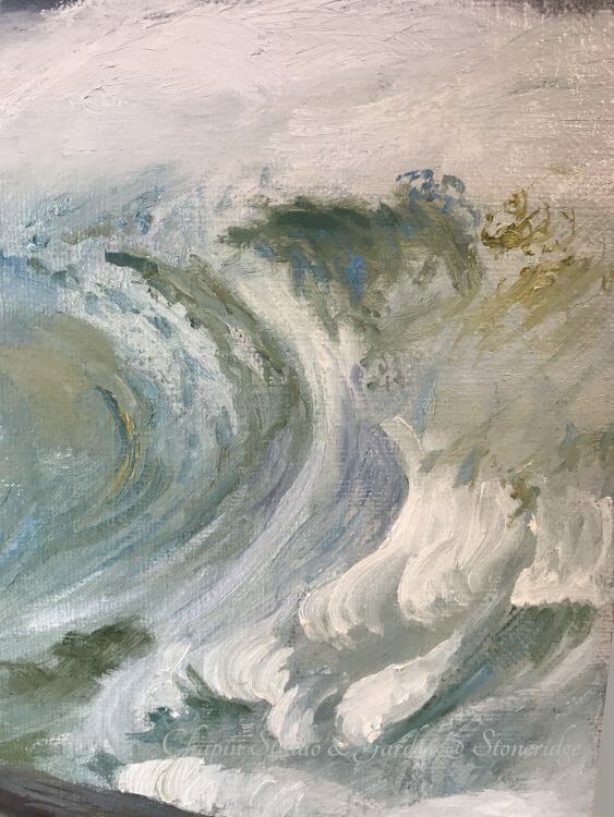 White Horses of the Sea I, oil on linen canvas is part of the #chapinstormpaintings by woman marine artist Deborah Chapin. See this Painting in the gallery at: Collector's can reserve by blue dot preview now. White Horses of the Sea I, oil on linen canvas is part of the #chapinstormpaintings depicting the white horses written about by Byron and other poets.