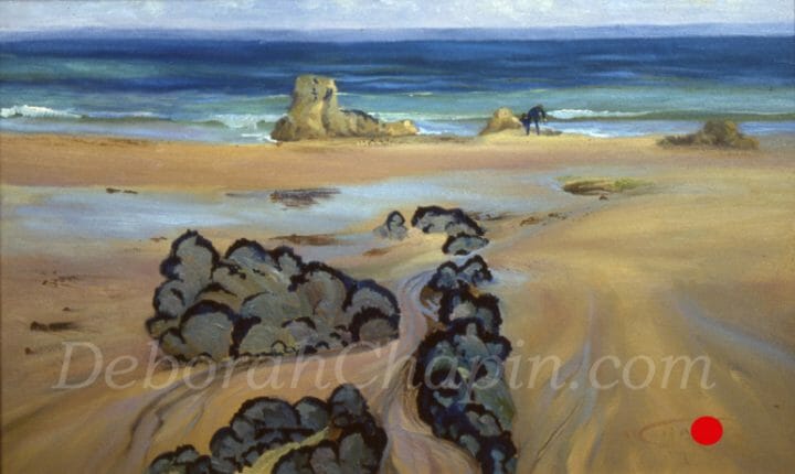 Spring Swim, Fine Art, Beach Scene, Original Oil, Surf Painting