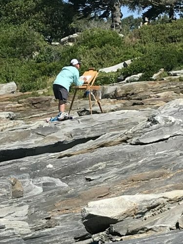Plein Air Painters of Maine Pemaquid Point Paintout August 2020