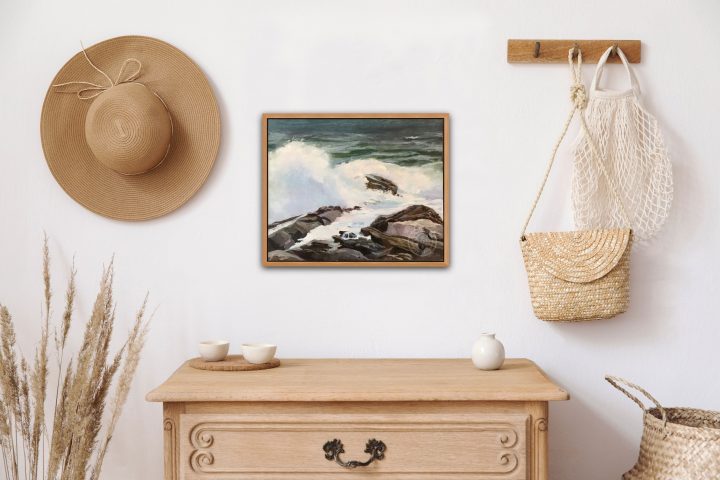 Maine Marine Artist - Coastal Series White Horses of the Sea 3 by Deborah Chapin
