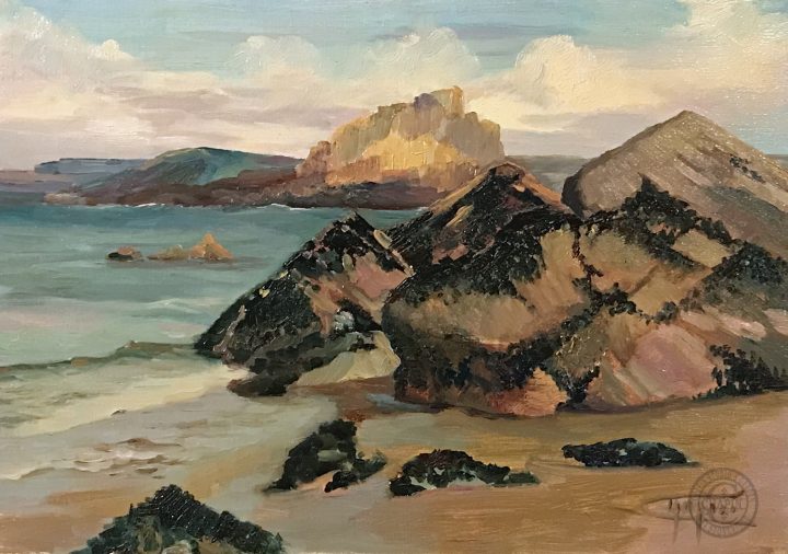 Coastal Art - Mussel Rock by Deborah Chapin.