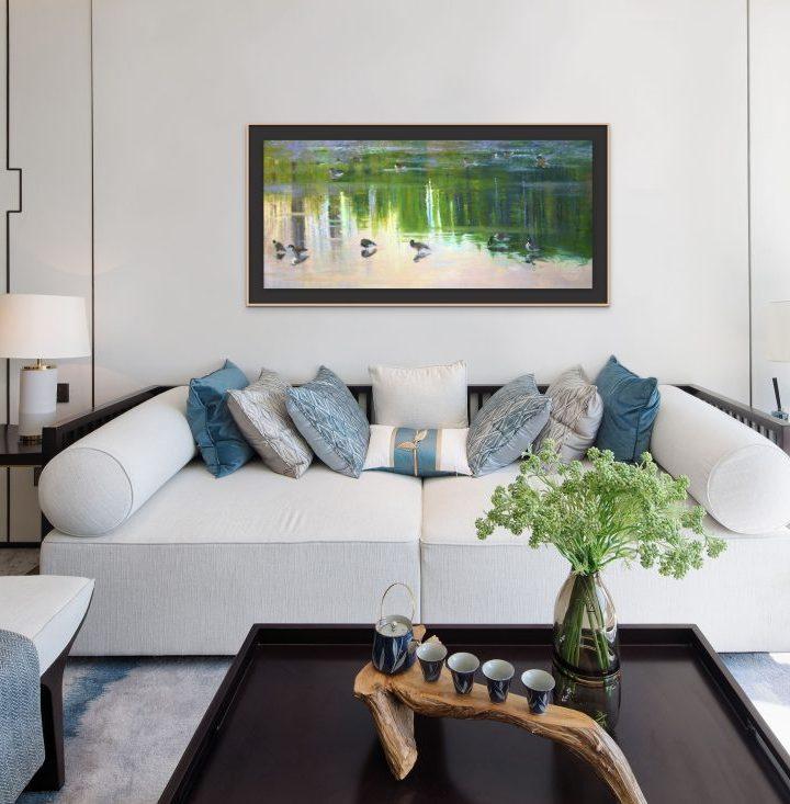 Collectible Canvas Print, Wooded Cove by Deborah Chapin