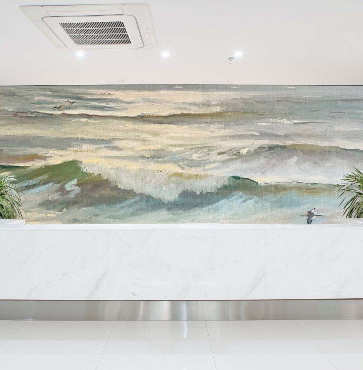 Professional Murals for Walls, XL Sized Prints or Wall Covering For Your Home, Office or Reception or Lobby.   Stretched Archival Canvas in Pigment Inks for 10% of cost an Original Piece.  This Wall Décor will energize your home or office with fresh sea breezes and make you feel as if you're walking on the beach. 