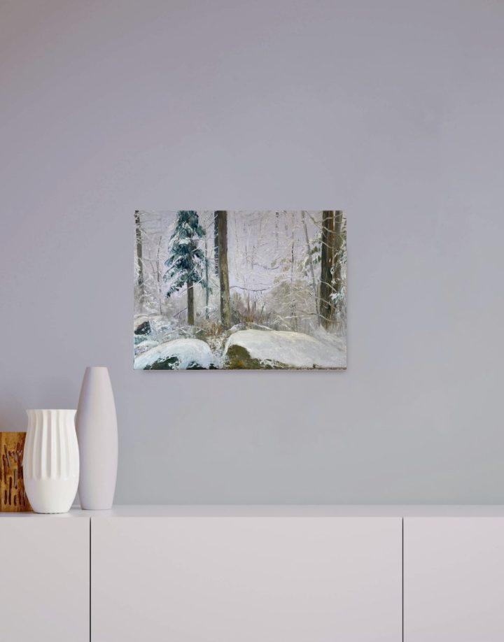 Maine Art Piece Winter Mood by Deborah Chapin