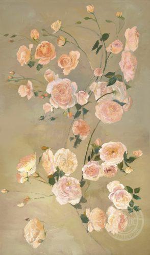Mural Wall Decor, Large Format Mural Wall Decor Prints, Abraham Roses by Deborah Chapin Professional Mural Wall Decor , XL Sized Prints or Wall Covering For Your Home, Office or Lobby. Stretched Archival Canvas in Pigment Inks for 10% of cost an Original Piece. Abraham Darby Roses is an original plein air oil painting converted into a Mural Wall Decor size canvas. Deborahchapin.com