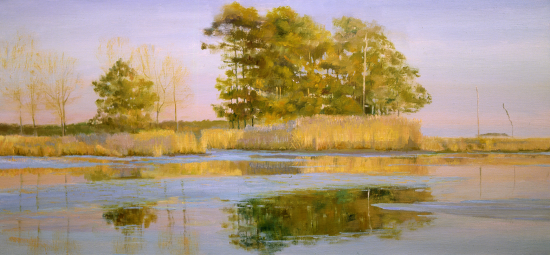 Art Print of Plein air oil Painting “Indian Summer” Award Winning Museum Collection by Deborah Chapin