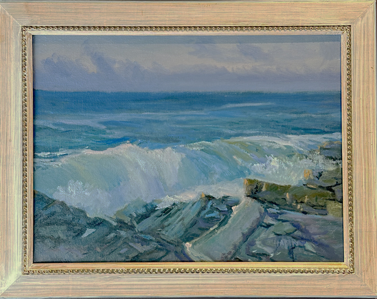 Wave Surf Painting – Morning Surf III by Deborah Chapin