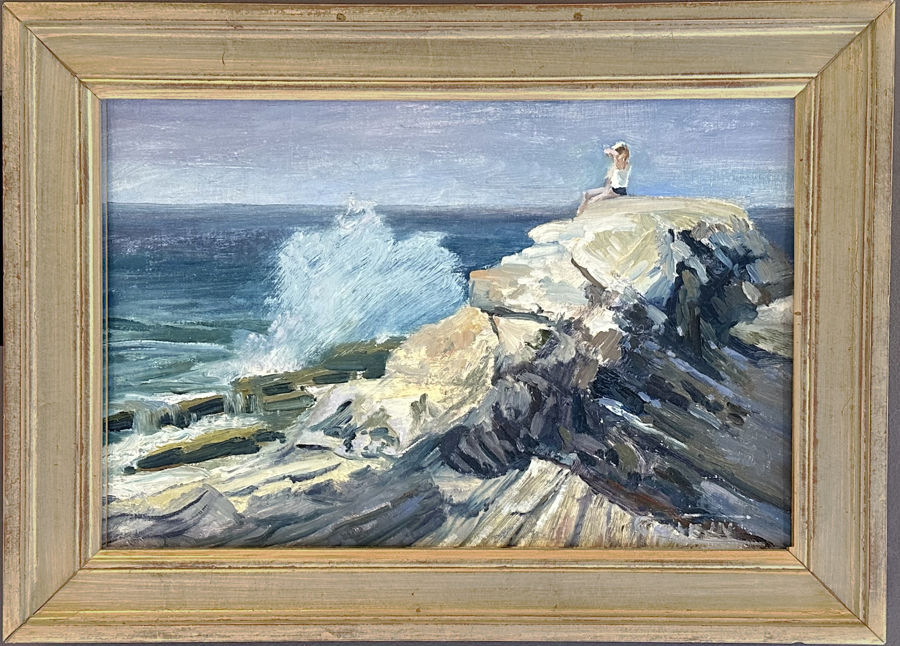 Plein Air Sketch, Perched on a Rock, by Deborah Chapin